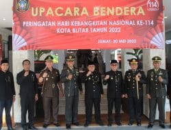 Peringatan Hari Kebangkitan Nasional ke 114 Tahun 2022, di halaman Kantor Walikota Blitar, Jumat (20/5/2022)